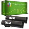 2 Black Toner Cartridges Compatible with Xerox Phaser 6510 6510DN