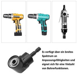 105° Angle Wrench Right Angle Drill Adapter Accessories Right Angle Steel Angle Driver for Drilling Narrow Spaces