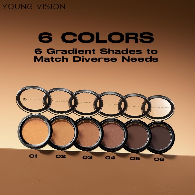 YOUNG VISION Deep Dark Matte Powder Bronzer for Deep Skin,