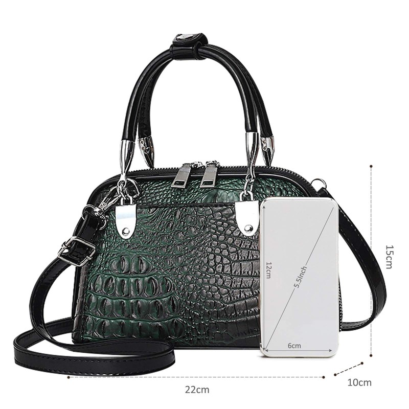 NICOLE & DORIS Retro Handbag for Women Classic Crocodile Crossbody