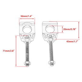 ABCERRSI Surron 20mm Rear Axle Blocks,Chain Tensioner Adjuster for Electric Dirt Bike Sur Ron Ultra Bee-Red