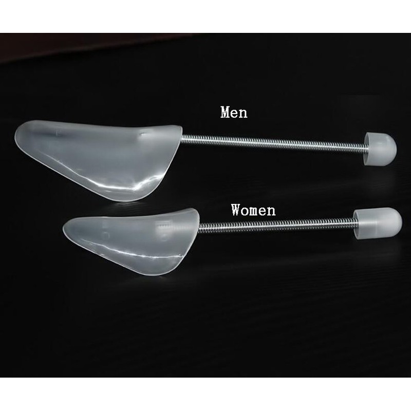 UPSTORE 2 Pair Plastic Clear Transparent Professional Adjustable Length Shoe