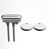 WinZo Toilet Oval Dual Flush Button with Toilet Seat Bolts