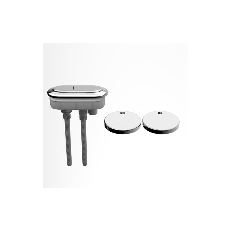WinZo Toilet Oval Dual Flush Button with Toilet Seat Bolts