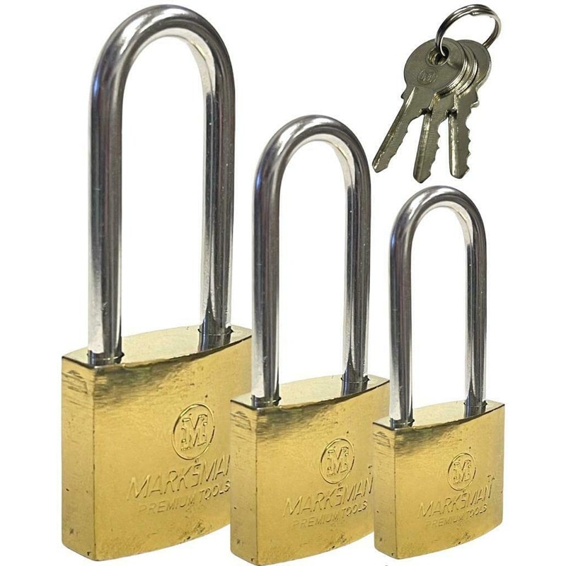 32/38 /50mm Heavy Duty Padlock Long Steel Shackle Security Lock