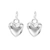 PATIKIL 2pcs Heart Charm, 4mm Mini 925 Silver Heart Pendant
