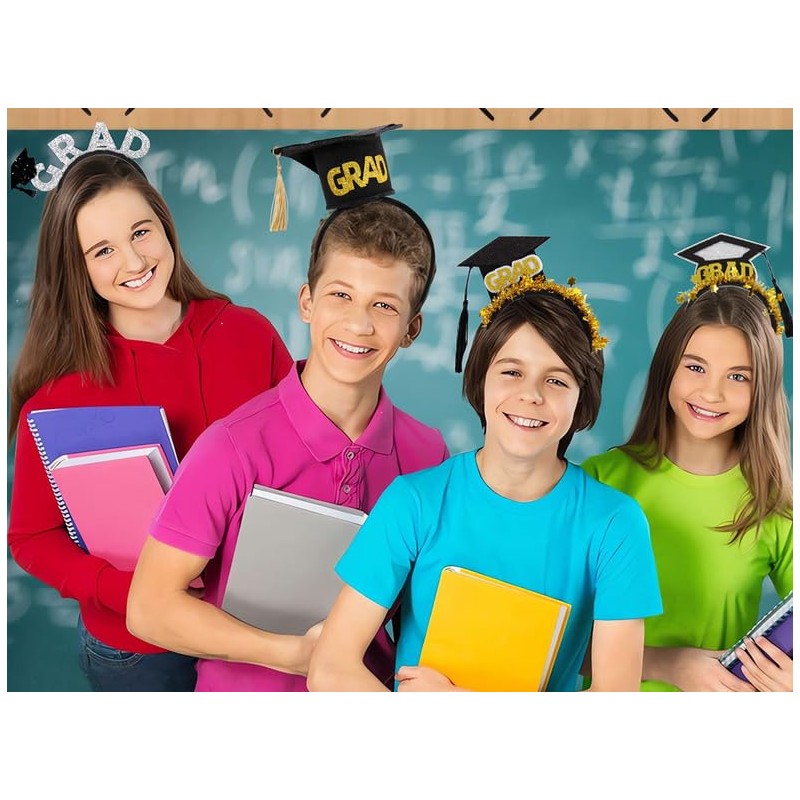 Losuya 4pcs Graduation Party Costume Headbands Headbands Accessories Random Color