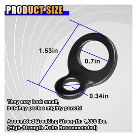 Multi-Purpose Tie-Down Anchors Hooks- Stainless Steel Tie Down Strap Rings for Dirt Bike Motorcycle ATV Truck Trailer Tiedown Attachment Points - Heavy-Duty Lashing Rings for Garage Work Shop (10PCS)