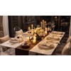 Nervure 100PCS Clear Gold Plastic Plates,Gold Disposable Plates Heavy Duty,Frosted