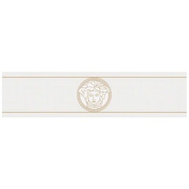 Luxury Wallpaper Versace 3 Non-Woven Wallpaper 5.00 m x 0.13 m Gold White Made in Germany 935223 93522-3