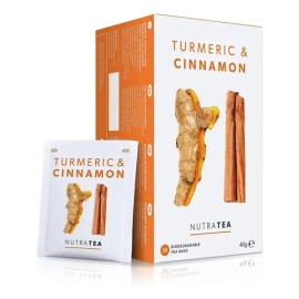Nutra Tea - Té De Cúrcuma Y Canela - 40 Bolsas De Té - Té De