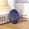 QINJIEJIE Serenity Prayer Lapis Lazuli Stone Healing Crystals Thumb Stones