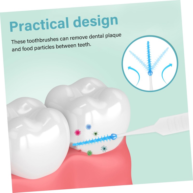 Ipetboom 2sets 400 Pcs Interdental Floss Picks Dual Use Cleaning