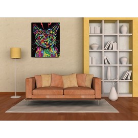 ABEUTY Painting by Numbers Colourful Cat Cute Animal DIY Oil Painting on Canvas Painting 40 x 50 cm Wall Art