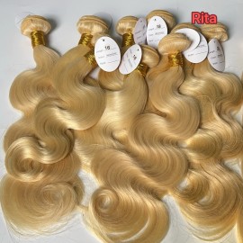 Highlight Raw Cambodian Burmese Curly Afro Kinky Curly Brown Ash 613 Blonde Highlight Balayage 4A 4B 4C Afro Curls Human Haircolor: 613 body wave bundle, Stretched Length: 30inch