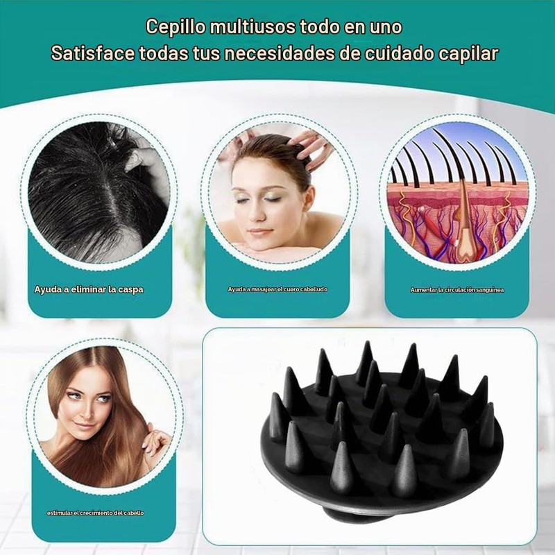 Set de 4 Cepillos de Baño de Silicona con Mango