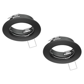 ledscom.de Fere Ceiling Mounting Frame Round Matte Black Pack of 2