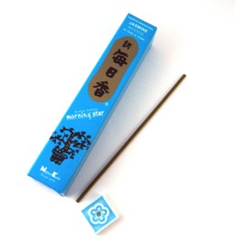 Nippon Kodo Morning Star Jasmine Incense Sticks - 50 Sticks Plus Ceramic Holder