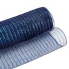 Navy Metallic Deco Mesh Roll 25cm x 9.1m Length for
