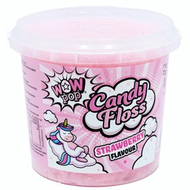 Candy Floss Just Pink Selection Pack 2 x 50g Tubs Strawberry Flavour with a Chilling Unicorn Design Great for Birthday Party, Weddings or just Summer Fun!