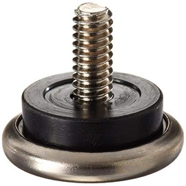 Shepherd Hardware 9450 1-1/16-Inch Threaded Stem Furniture Glides, 1/4-Inch Stem Diameter, Metal Base with Rubber Cushion, 4-Pack