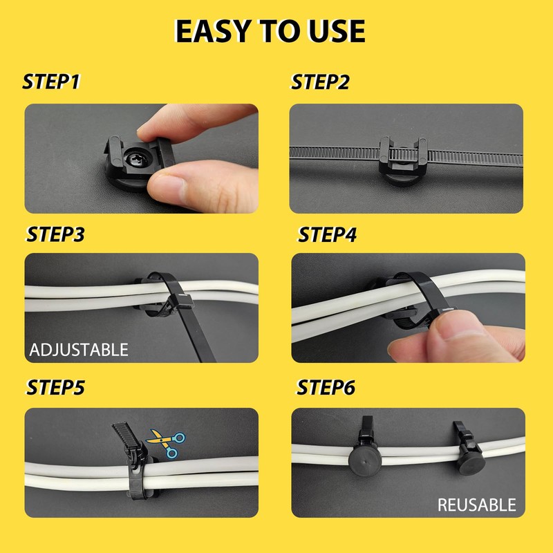 Magnetic Cable Zip Mounts Magnetic Cable Holder 31mm Multipurpose Magnet