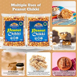 Rani Peanut Chikki (Brittle Candy) 3.5oz (100g) x Pack of 2 ~ All Natural | Vegan | No colors | Gluten Friendly | Kosher | Indian Origin