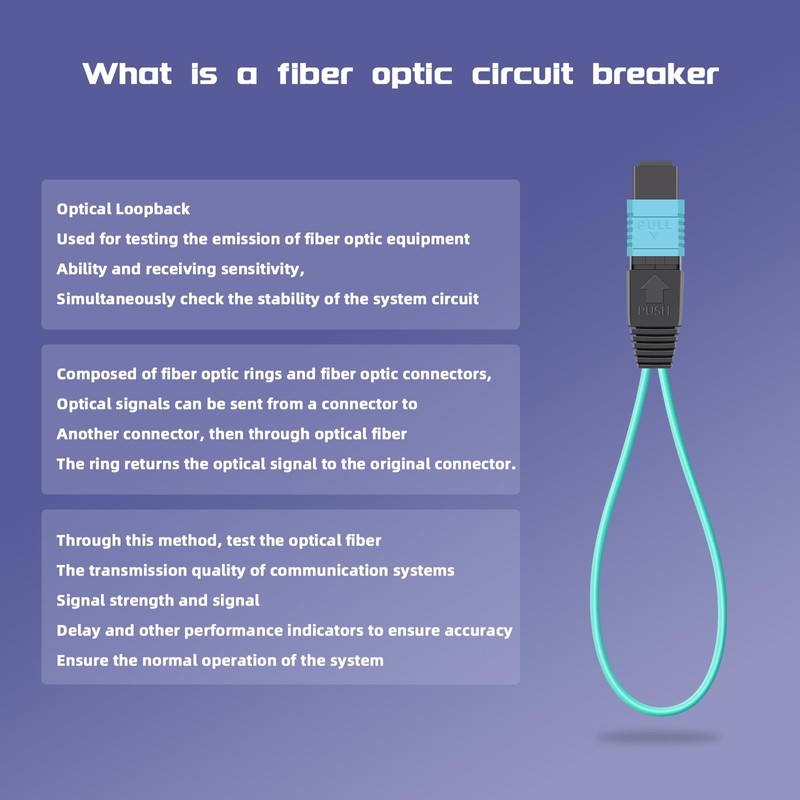 Buacoz 2Pack MPO/UPC Fiber Optic Loopback Tester Cable,OM3 Multimode -