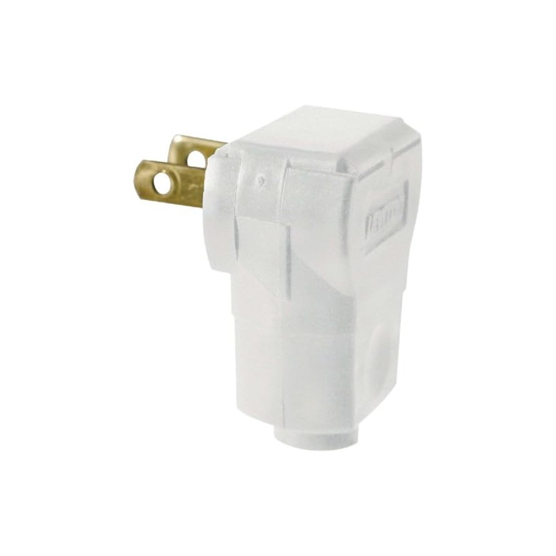 Leviton 15 Amp, 125 Volt 2-Pole 2-Wire, Non-Polarized Angle Plug,