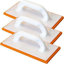 Kronen Hansa 3 x Reibfix Sponge Rubber Grating Board for Plastering Work (Plastic Smoothing Board, Plastering Board, Fine-Pored, Made in Germany, Rubber Sponge Pad 140 x 280 mm, Thickness 10 mm)