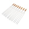 8 Pcs Stainless Steel Barbecue Fork Roasting Stick with Temperature