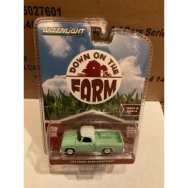 Greenlight Down on Farm 1964 Dodge D200 Sweptline pickup   light green