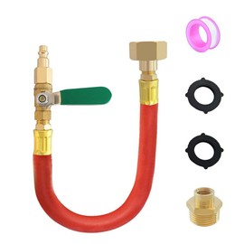 YSIL Winterize RV Water Line Blowout Adapter Kit with Shut Off Valve, RV Winterizing 12 inch Hose Air Compressor Quick Connect Plug for RV Camper Trailer Boat Garden Hose Sprinkler Systems