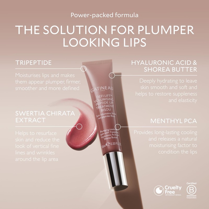 GATINEAU Defi Lift Volumising Peptide Lip Treatment Bisou 10ml Warm