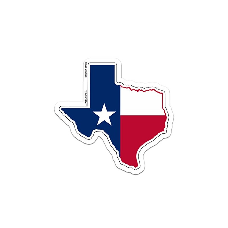 Texas State Map Flag Large car window sticker decal 10"