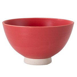 Saikai Pottery Hasami Ware Rice Bowl, Diameter Approximately 3.9 inches (10 cm), Red 20788