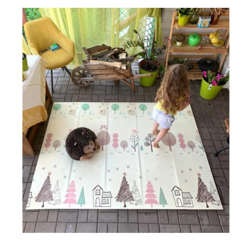 Tapete De Juego Plegable 1.55 X 2.00 Para Bebés Doble