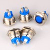 GUUZI 5pcs 12V-24V 16mm LED Metal Indicator Light Waterproof Signal