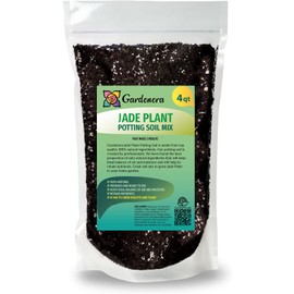 GARDENERA Premium Potting Soil Mix for Jade Plants - 4 Quart - A Perfect Combination of Organic Ingredients for Strong and Healthy Growth