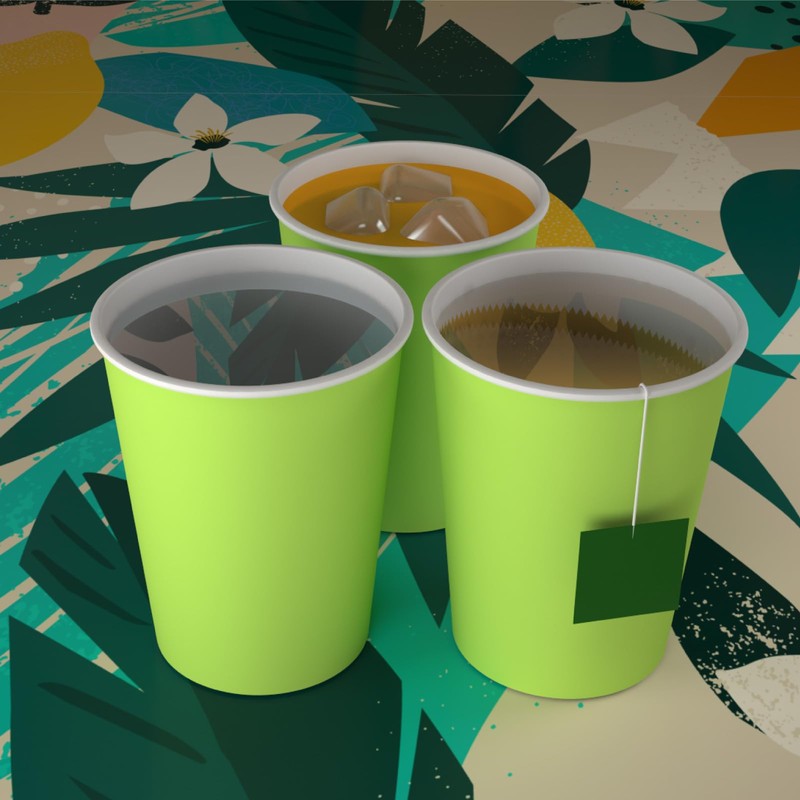 100 Paper Cups 200ml Eco Friendly Biodegradable Disposable Asport Warm