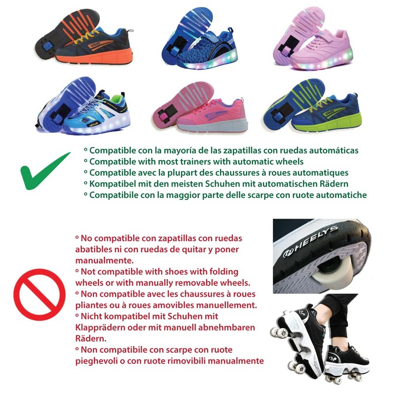 Replacement Wheels for Trainers with Automatic Wheels. 2 Purple Wheels