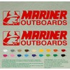 Pair 12" Mariner Compatible Replacement Decals Vinyl Stickers * Red*