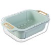 Extendable Over Sink Colander Double Layers Retractable Drainer Basket for