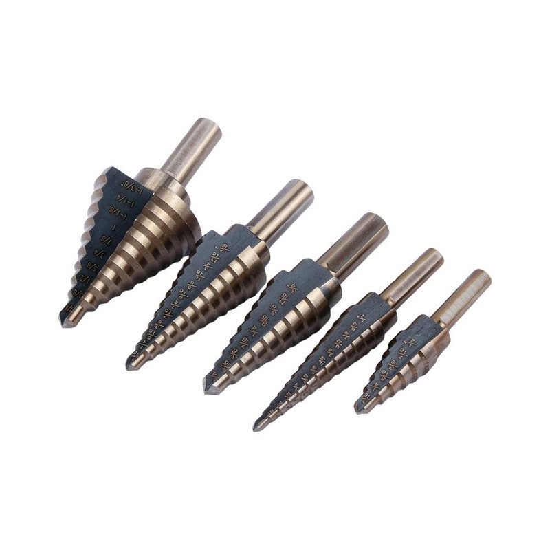 Ti Coated HSS Step Drill Bit Set for Wood Plastic