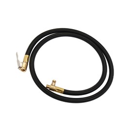 Motoforti Universal Air Inflator Hose Adapter, 100CM, Nylon Copper, Silver Tone Copper Tone Black, 1 Pcs