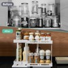 Melldrry Spice Rack, Extendable, Turntable Organiser, Cabinet Organiser, Kitchen, Rotating