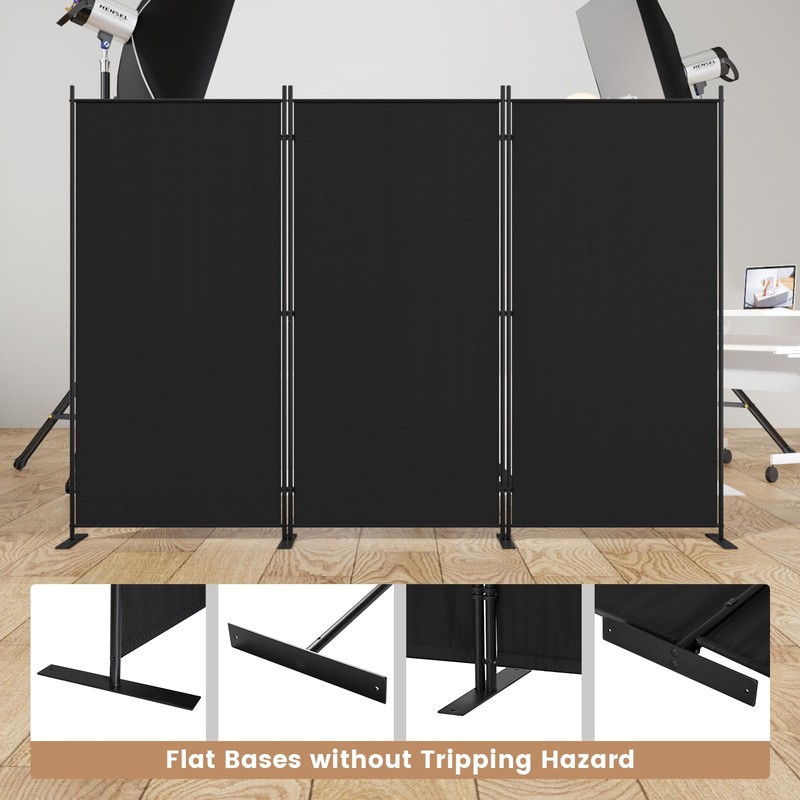 C-Hopetree 3 Panels Room Divider, 6 Ft Tall Indoor Folding
