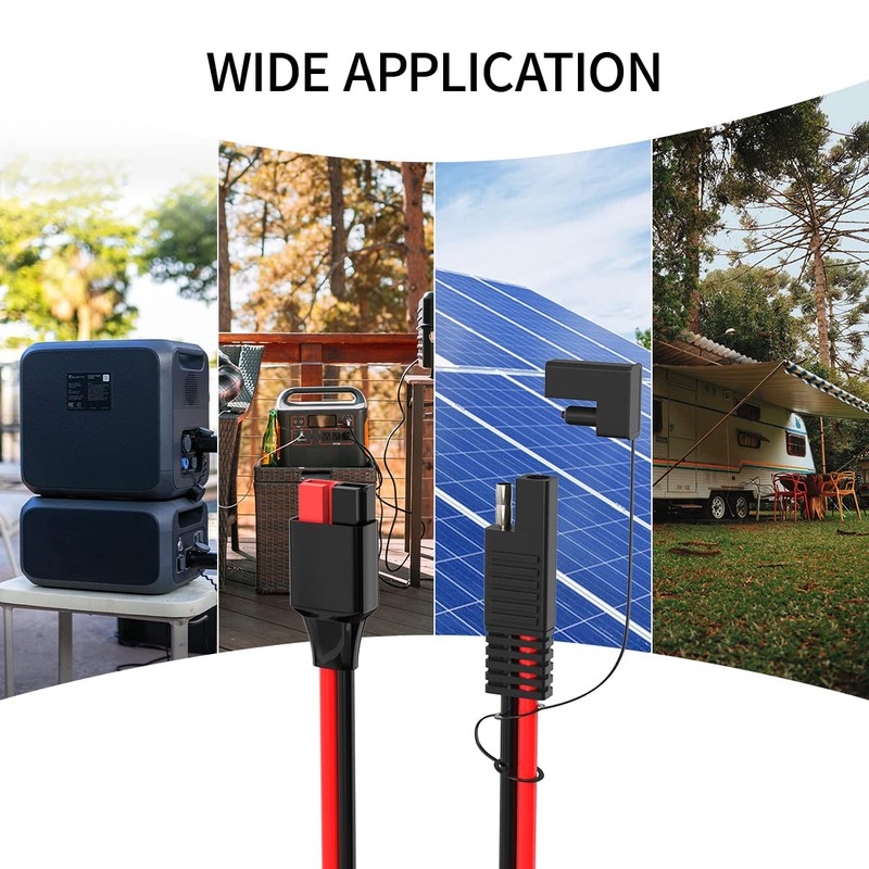 ELFCULB 12AWG SAE to Anderson Adapter,Solar Connector to SAE Extension