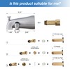 YASINU All Metal Bathtub Faucet with Sprayer 10 Settings, Universal