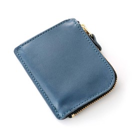 Naru Genuine Tochigi Leather Coin Purse, Coin Purse, Men's, Women's, Mini Wallet, Fashionable, Popular, Brand, Made in Japan, navy